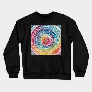Psychedelic looking abstract illustration of concentric circles Crewneck Sweatshirt